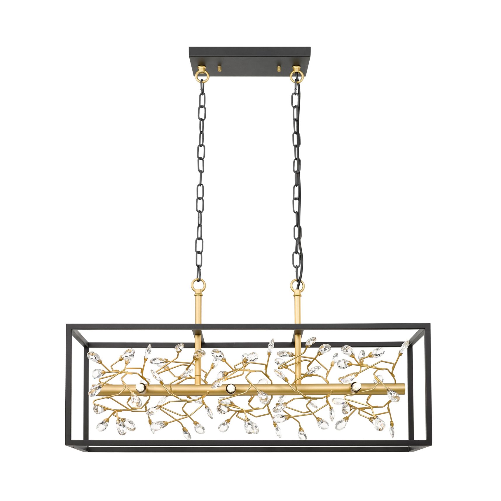 Nietuzinkowa, szeroka lampa wisząca P0578-06C-P7TF z serii SPRING