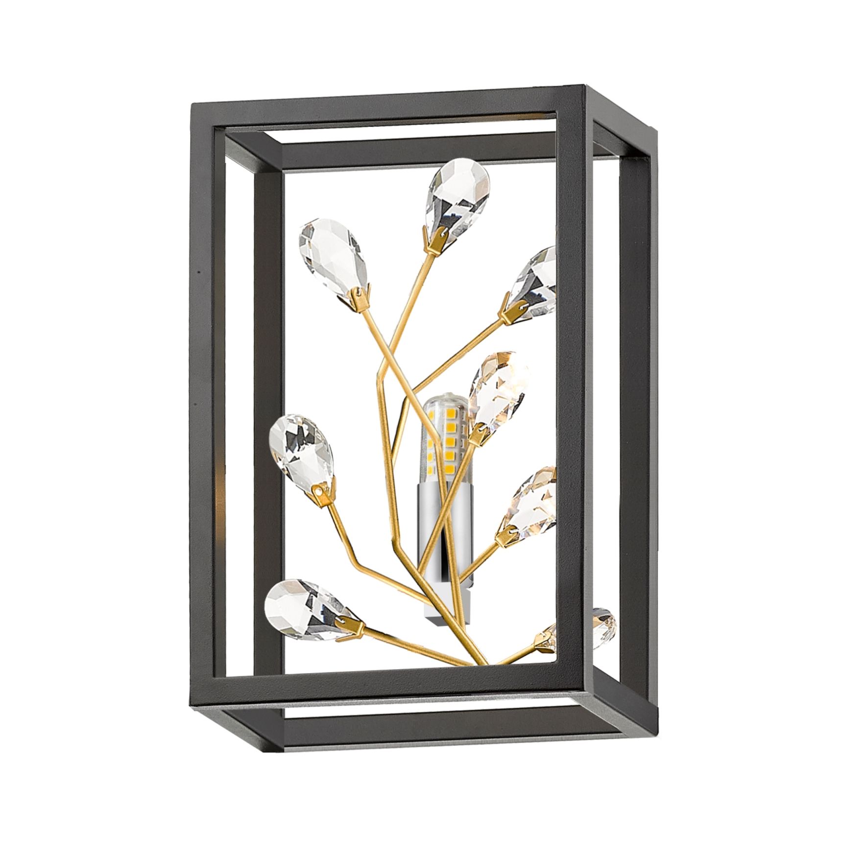 Elegancka lampa ścienna z kryształkami W0578-01A-B5TF z serii SPRING