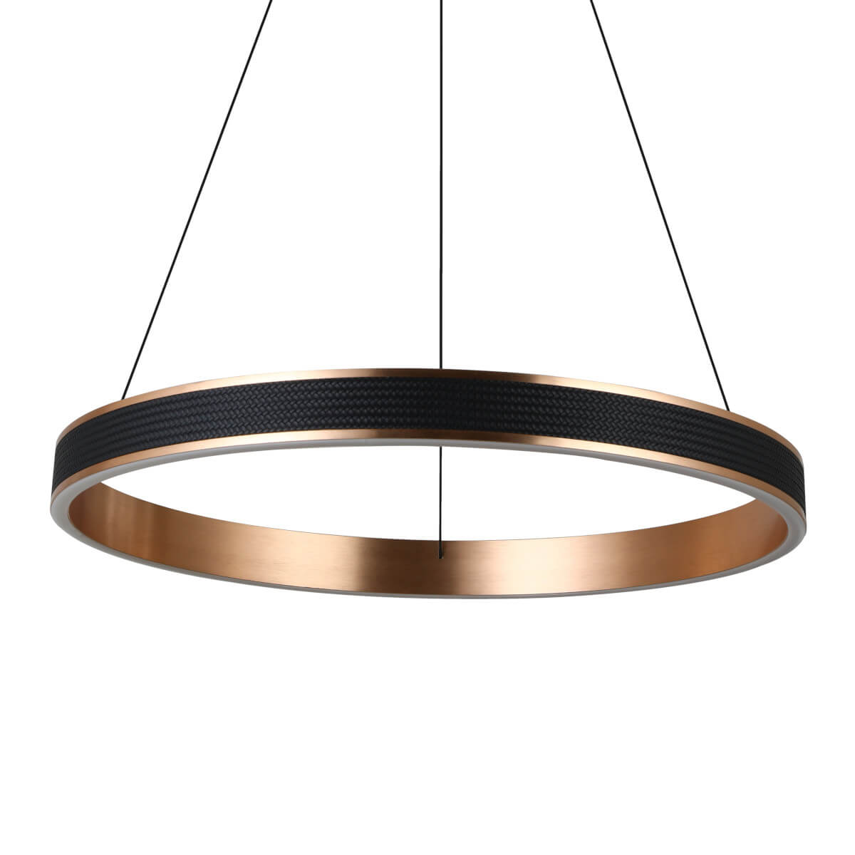 Okrągła lampa zwieszana RIO AZ5777 Azzardo LED 43W 3000K czarny złoty