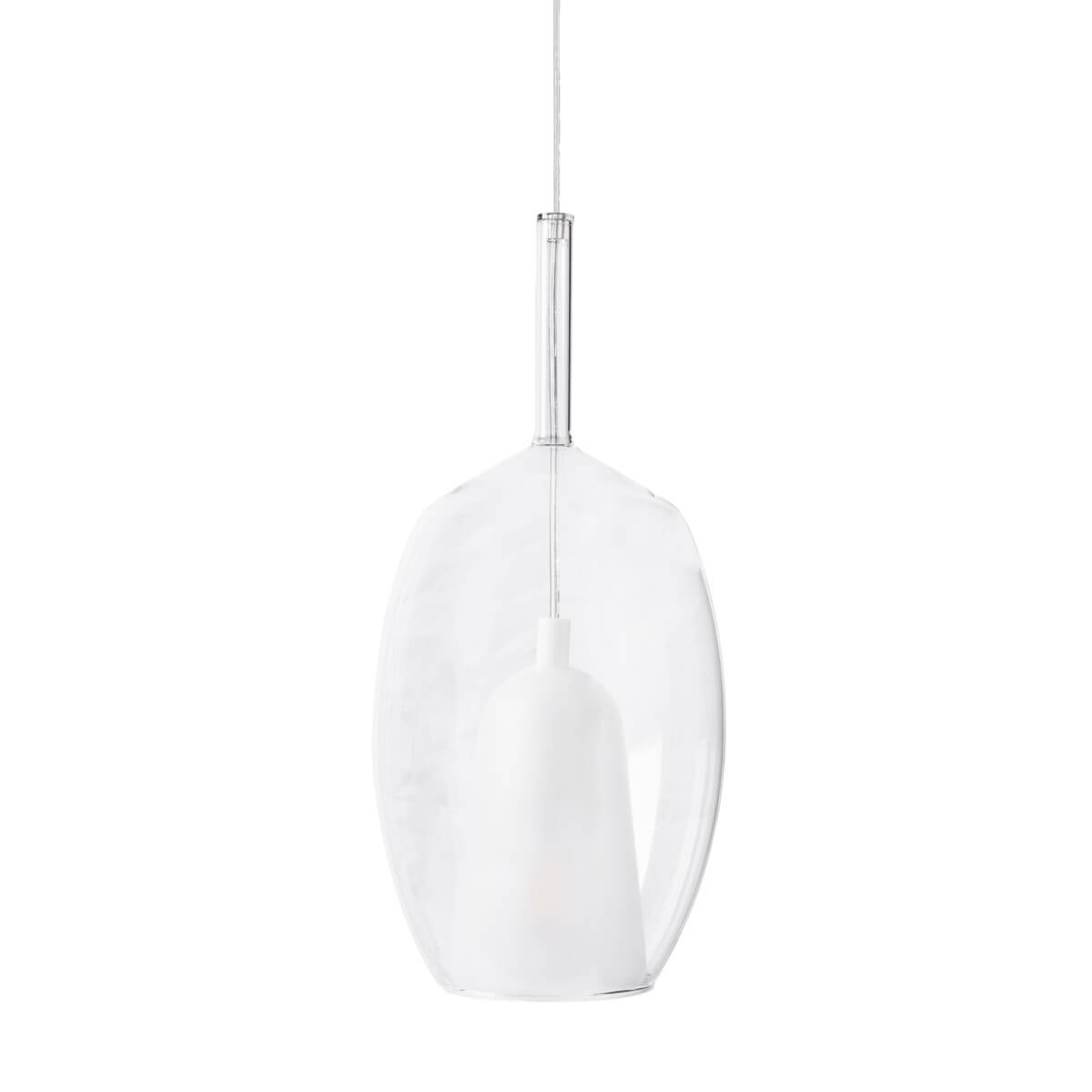 Wisząca lampa GRACE AZ6272 Azzardo do sypialni przezroczysta biała