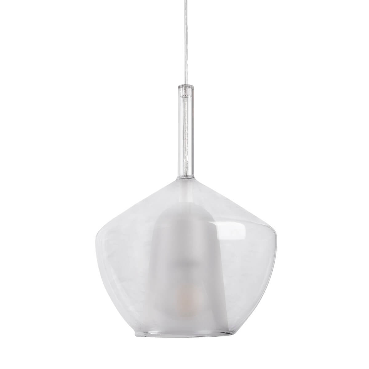 Szklana lampa wisząca GRACE AZ6294 Azzardo przezroczysty biały