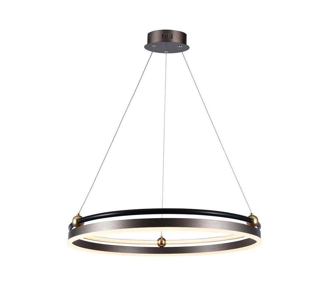 LED Żyrandol na lince LED/30W/230V 3000K śr. 62 cm brązowe