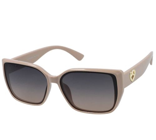 Damskie okulary przeciwsłoneczne beżowe