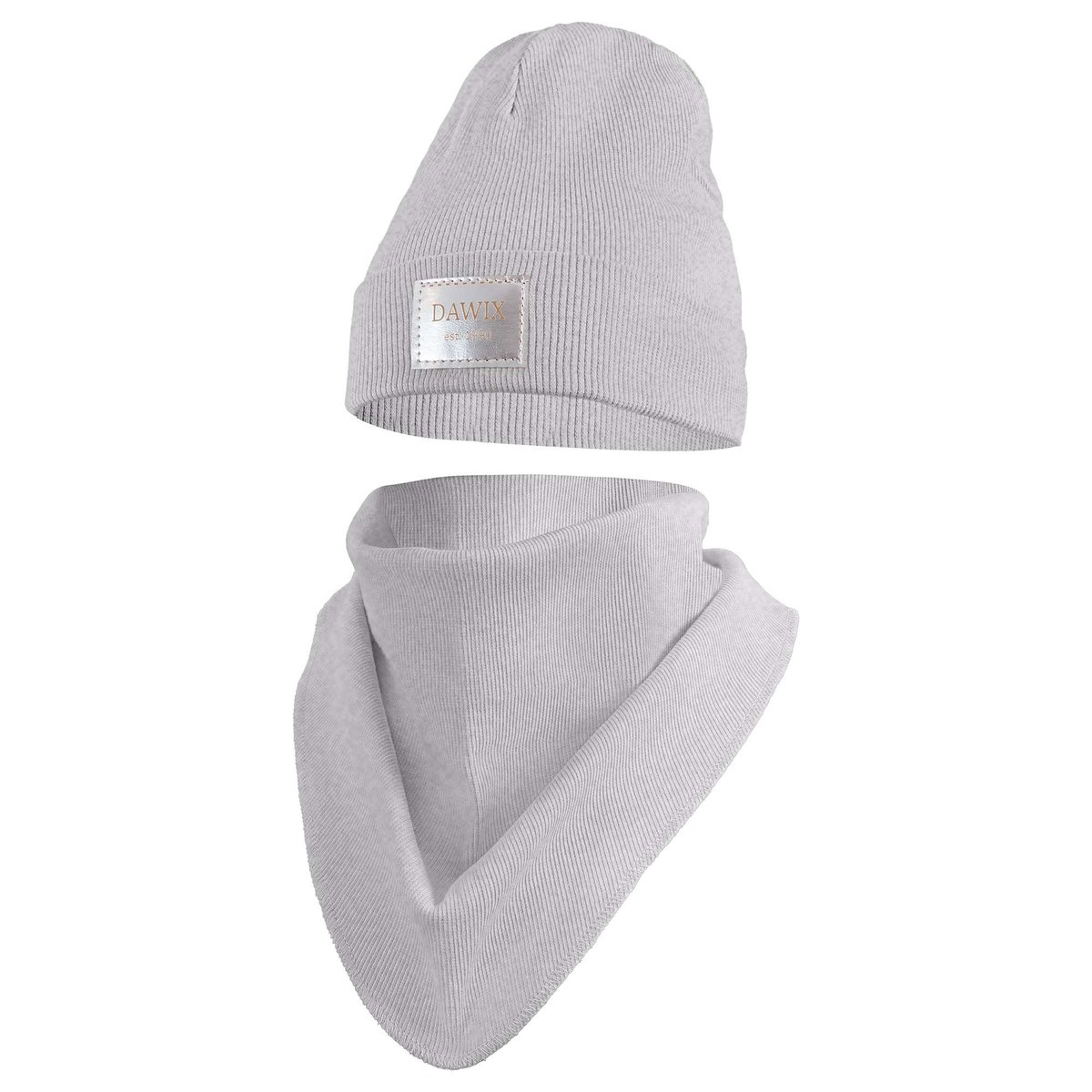 Czapka Wiosenna Jesienna Z Kominem Czapeczka Komplet Dla Dzieci 52-54 Szary