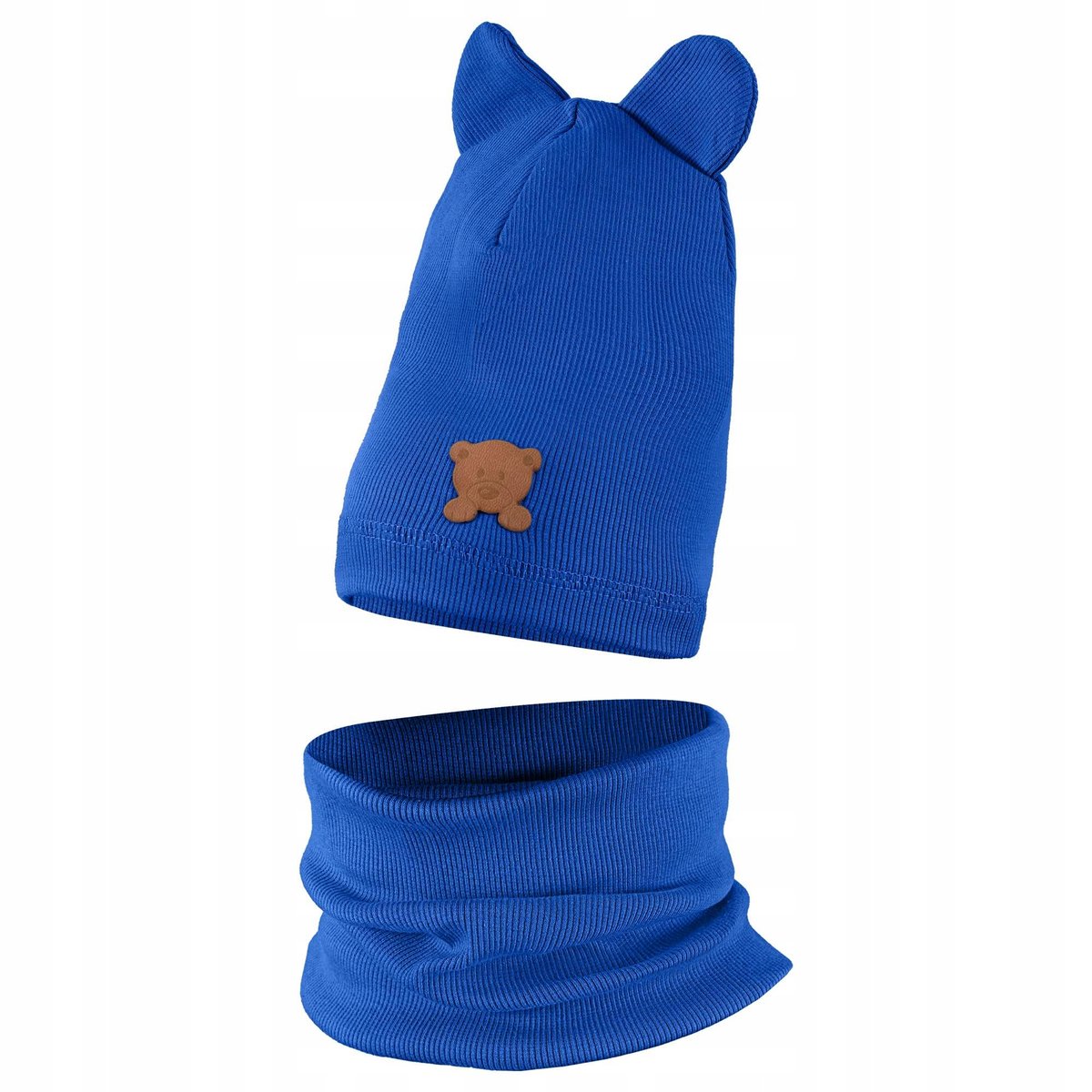 Czapeczka Wiosenna Jesienna Czapka + Komin Komplet Dla Dzieci 42-44 Chabrowa