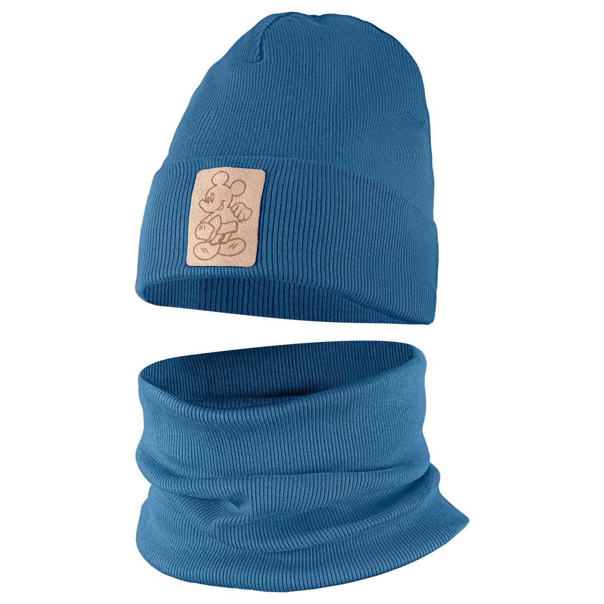 Czapeczka Wiosenna Jesienna Czapka + Komin Komplet Dla Dzieci 48-50 Jeans