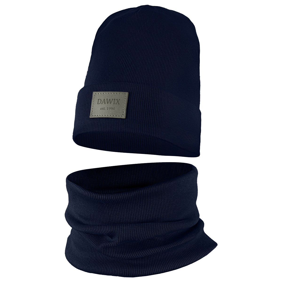 Czapka Wiosenna Jesienna Z Kominem Czapeczka Komplet Dla Dzieci 50-52 Granat