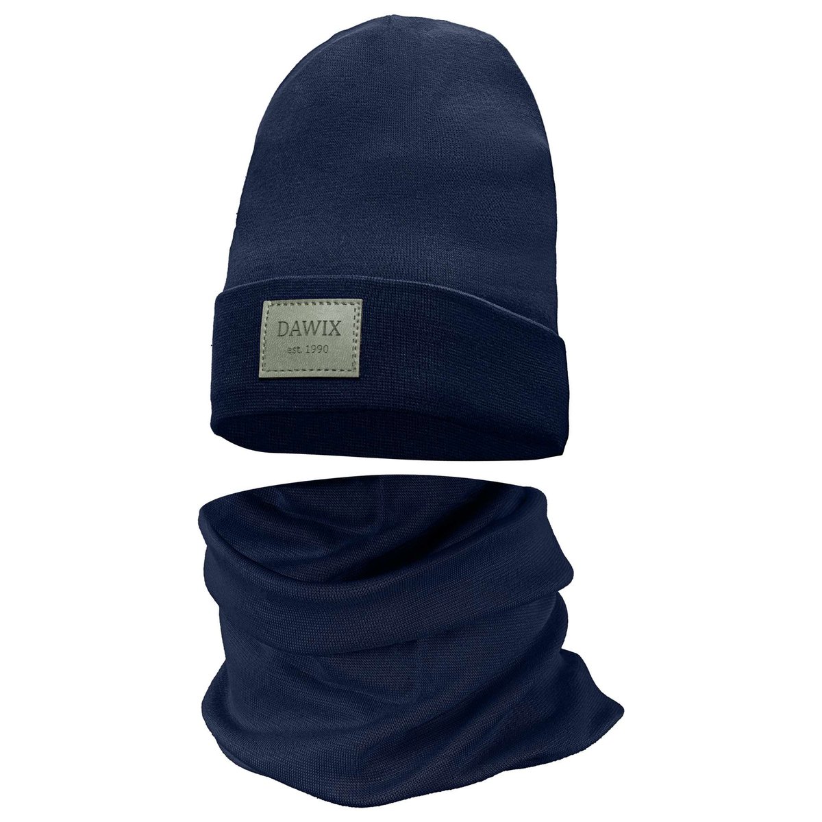 Czapka Wiosenna Jesienna Z Kominem Czapeczka Komplet Dla Dzieci 52-54 Granat