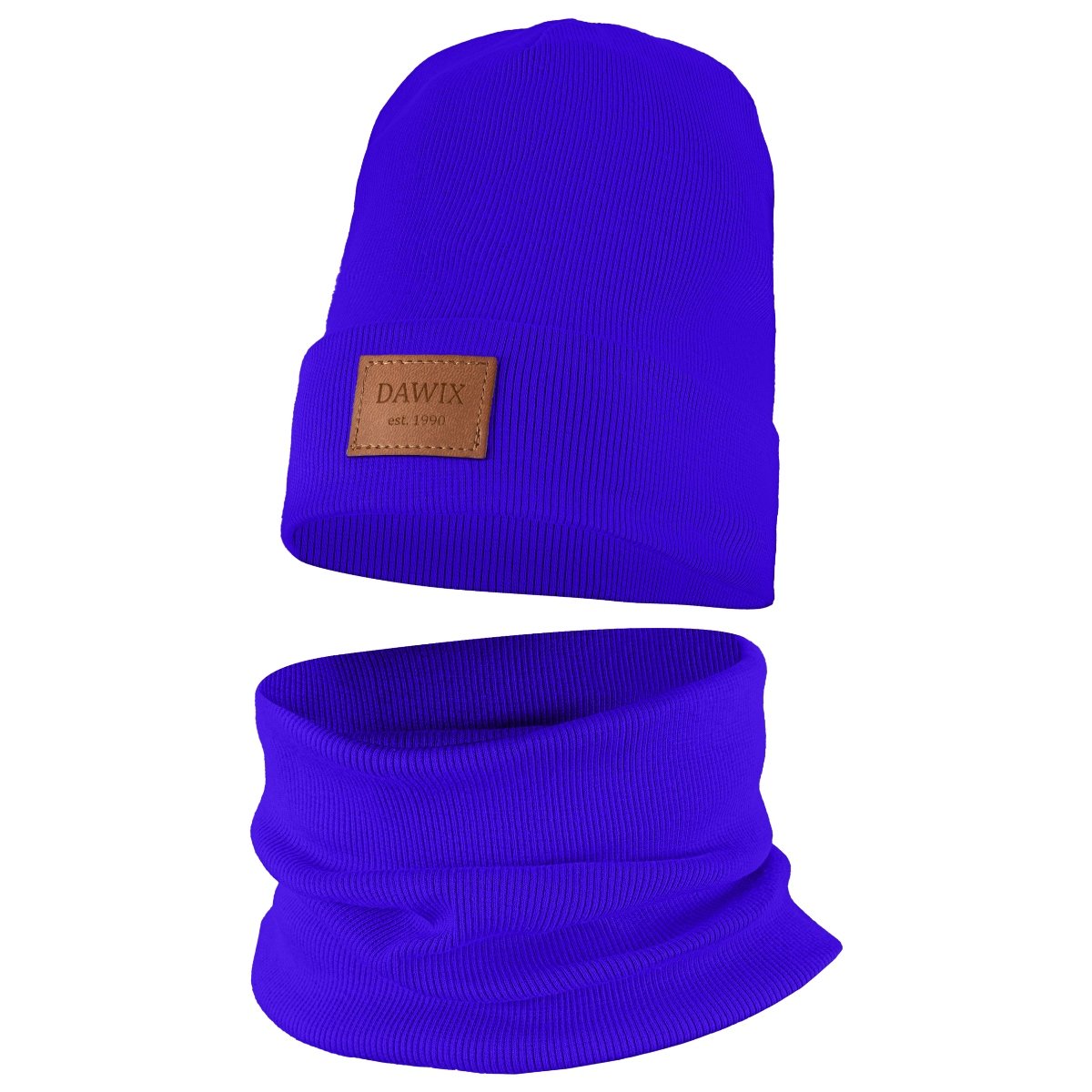 Czapka Wiosenna Jesienna Z Kominem Czapeczka Komplet Dla Dzieci 54-56 Chabrowy