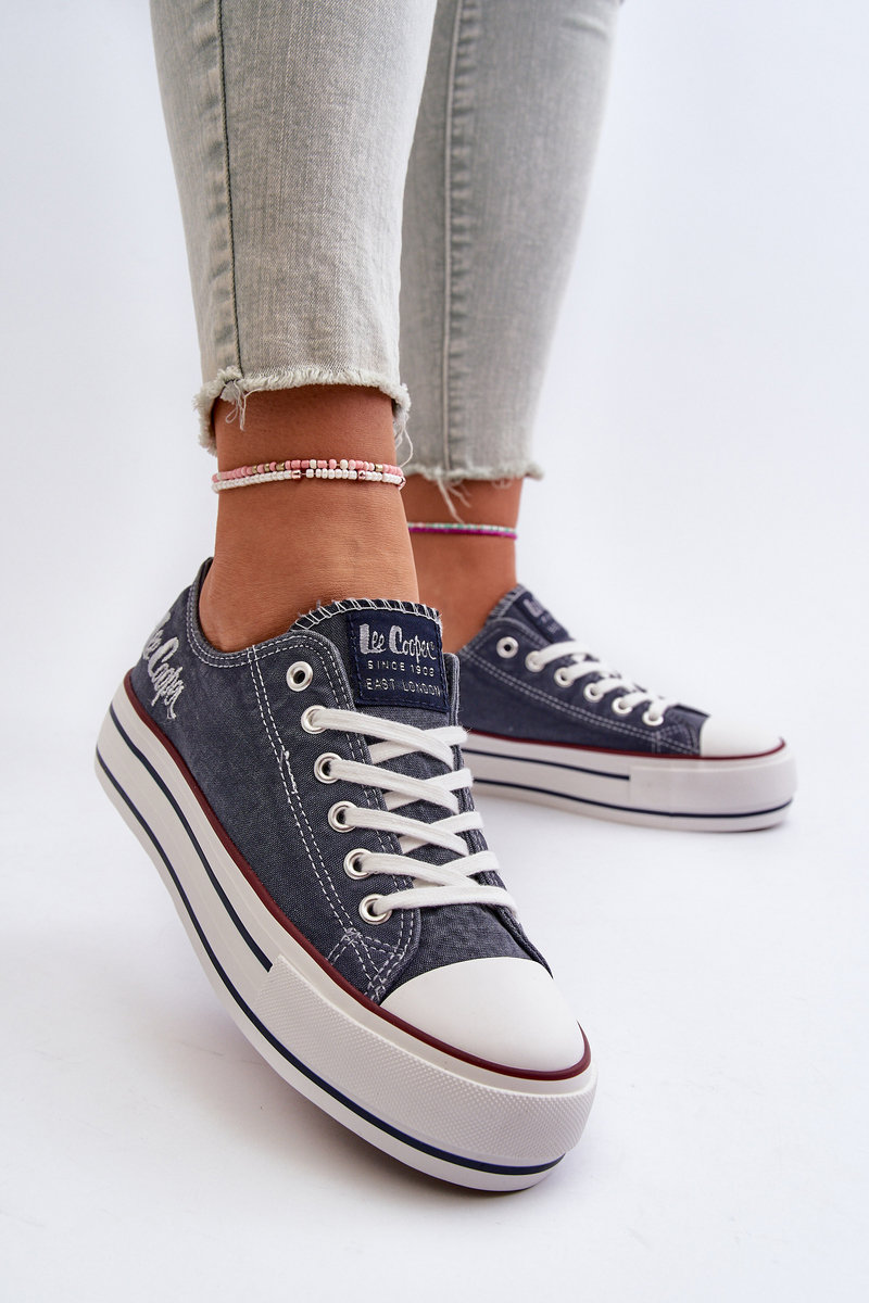 Trampki Damskie Na Grubej Podeszwie Lee Cooper LCW-24-31-2220 Granatowe-37