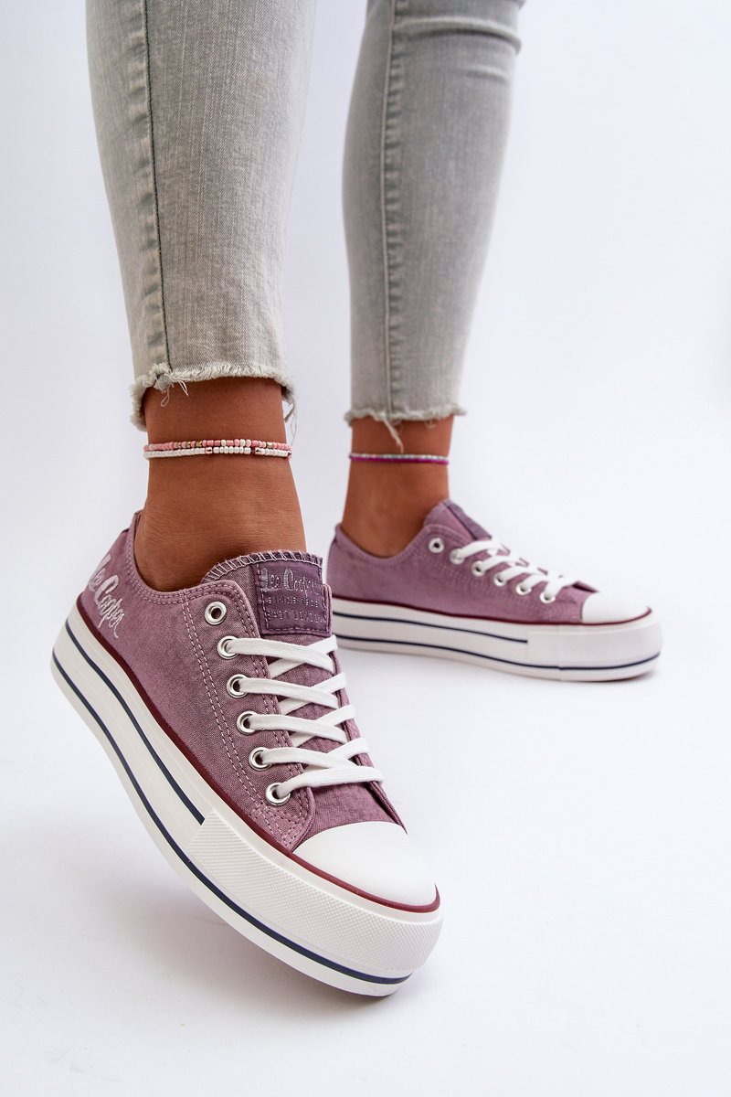 Trampki Damskie Na Grubej Podeszwie Lee Cooper LCW-24-31-2219 Fioletowe-39