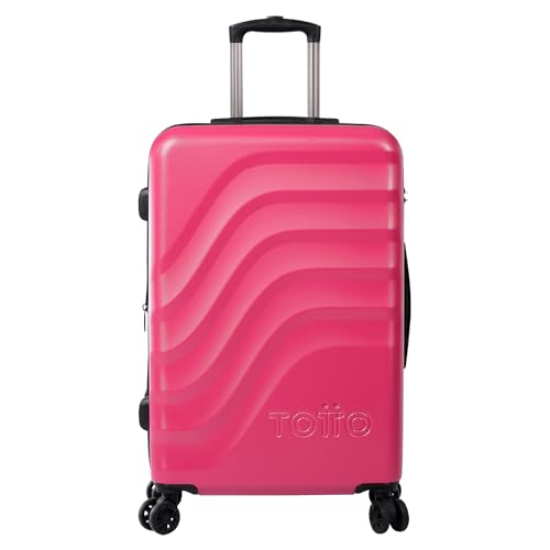 Totto - Sztywna walizka - Brazy + - Średnia walizka - Deco Rose - Różowy - Bagaż kabiny - System rozszerzalny - System TSA - Podszewka poliestrowa, Różowy, TRAVEL