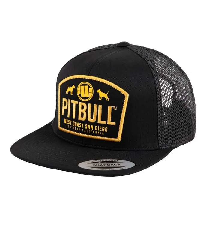 Czapka Pit Bull Snapback Flat Mesh Dogs - Czarna