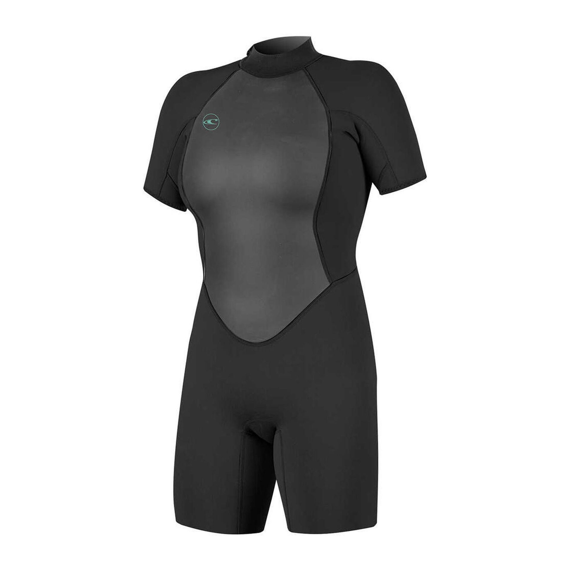 ONEILL wetsuits Damen Women's Reactor II 2 MM Back Zip Spring Wetsuit, czarny, 12 US 5043-A00-12