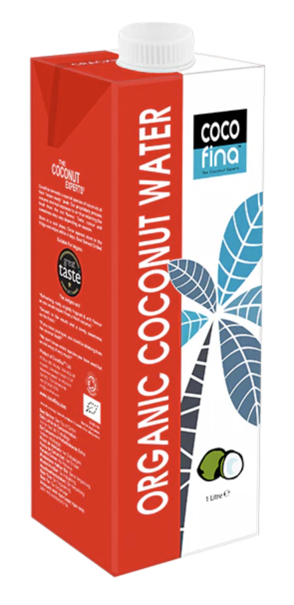 Cocofina Organiczna Woda Kokosowa, organiczna woda kokosowa, 1000 ml