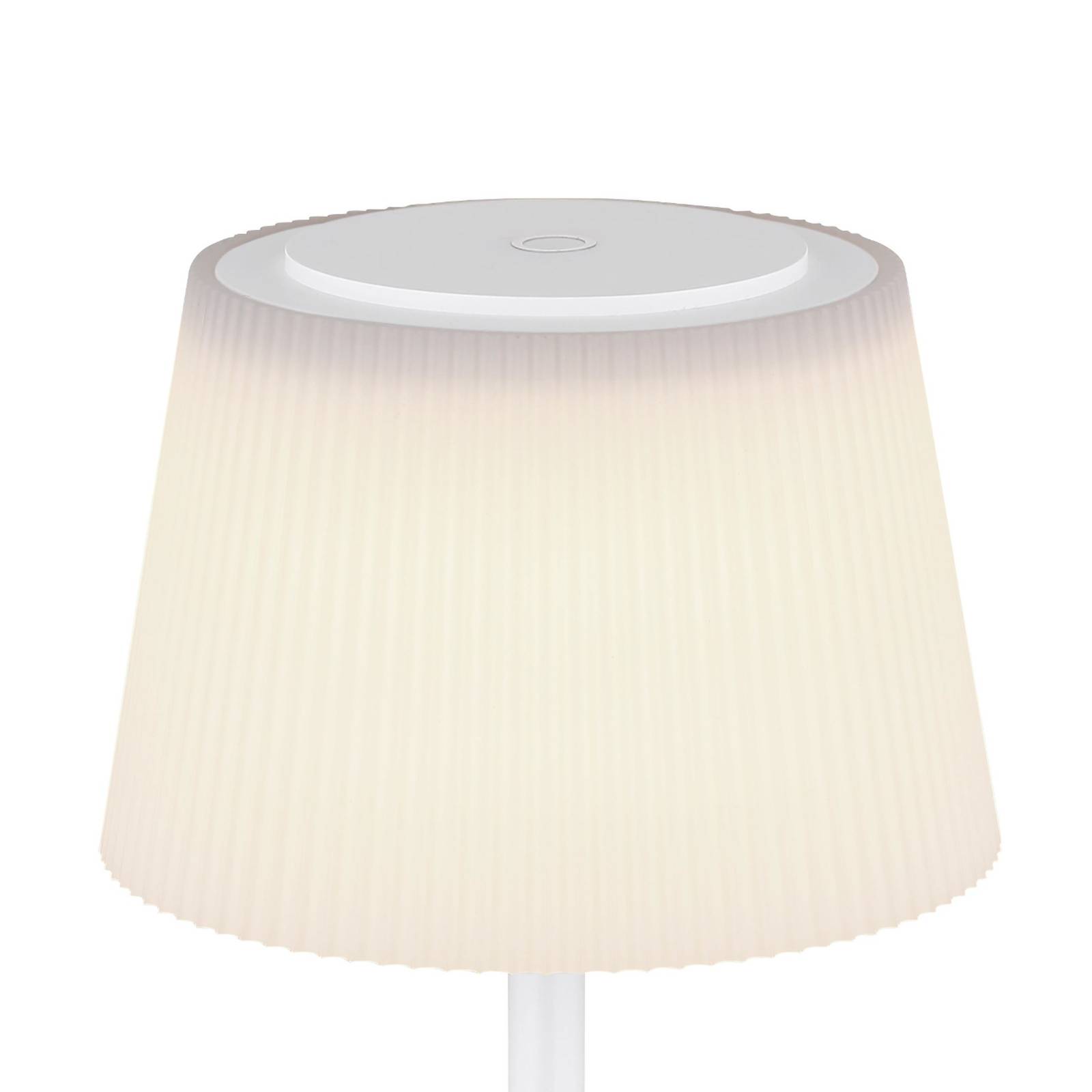 Globo Akumulatorowa lampa stołowa LED Gregoir, biały matowy, wysokość 38 cm, CCT