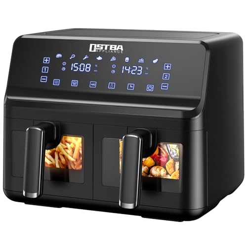 Frytkownica na gorące powietrze, 1700 W, podwójny kosz, 8 l, ekran dotykowy, technologia 360°, szybka i zdrowa