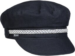 Czapka Żeglarska Lniana by Lipodo, ciemnoniebieski, One Size