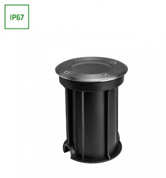 LUKKA CONNECT GU10 250V IP67 fi110x140 SZARY OKRĄGŁA gruntowa, najazdowa, przelotowa