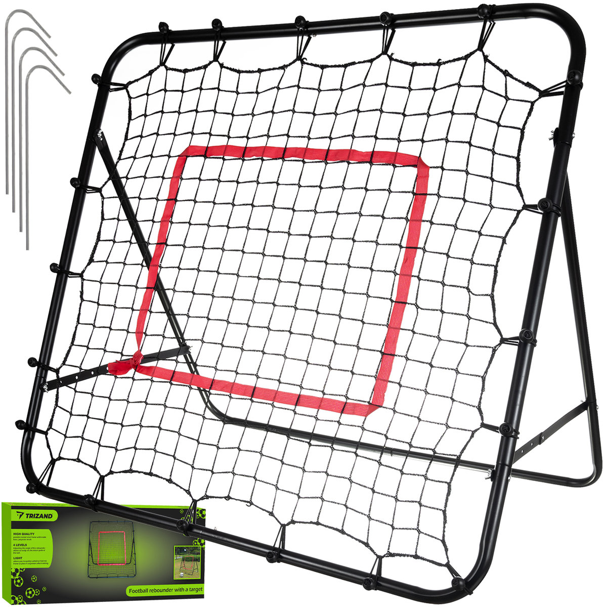 Rebounder Trenażer Bramka Rama Treningowa do Piłki Nożnej Piłkarska 100x100 TRIZAND