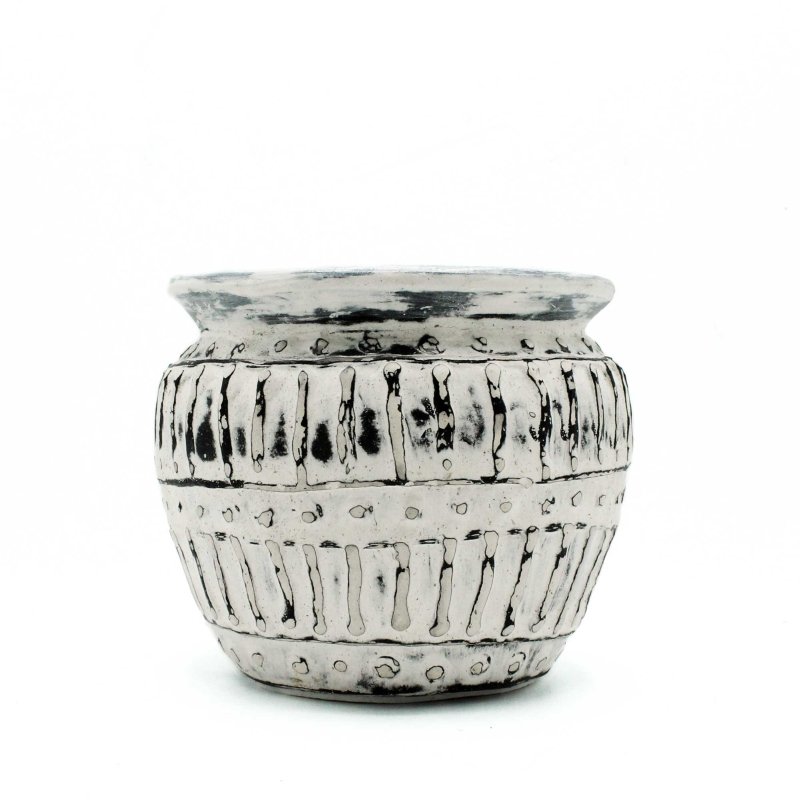 Ceramiczny Wazon z Bali – Waza kremowa