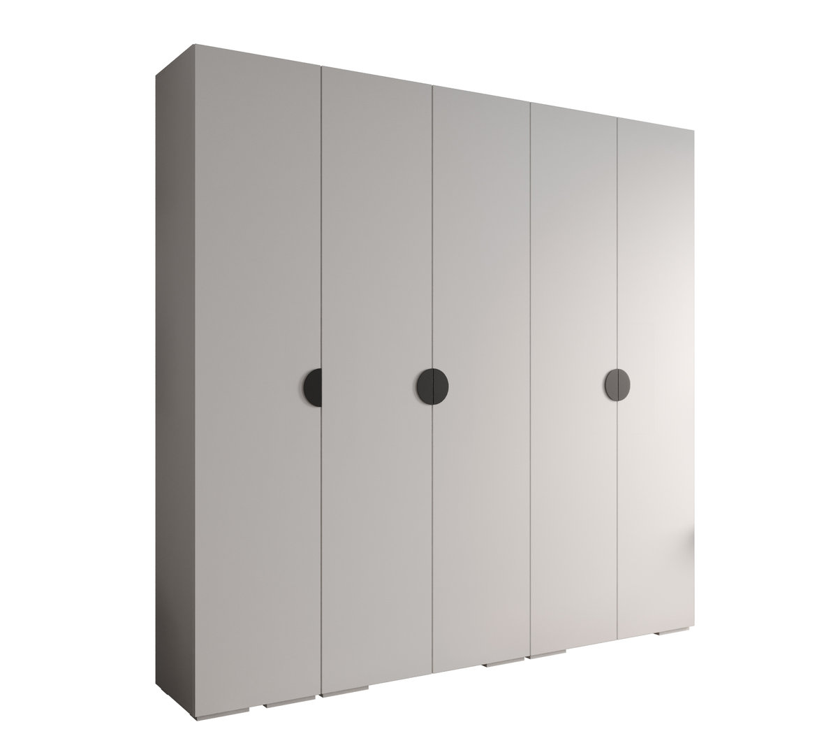 Szafa ubraniowa garderoba z półkami INOVA 4 2,5SZ biały+czarny