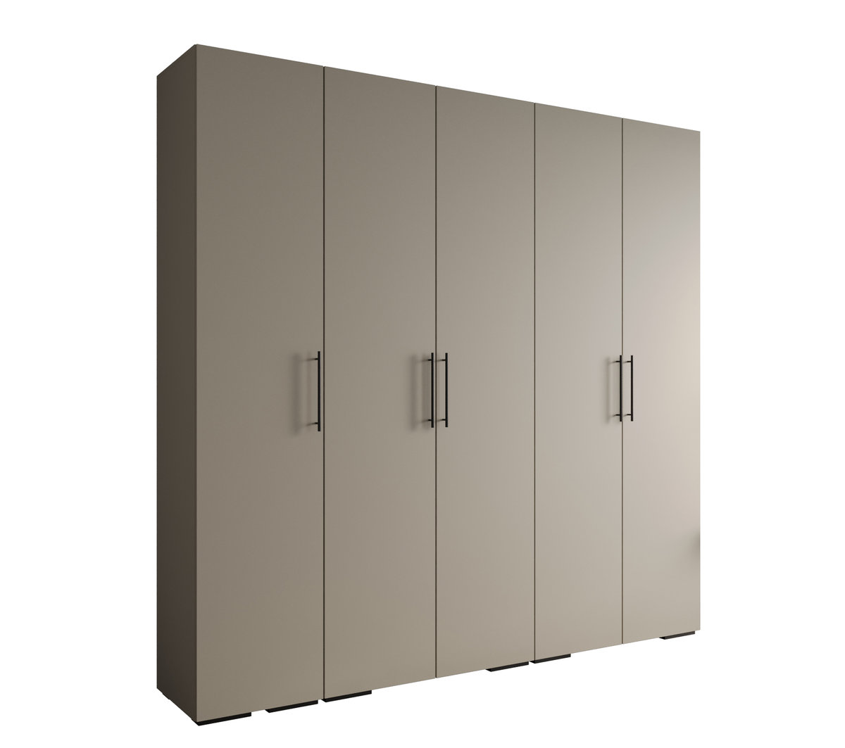 Szafa ubraniowa garderoba z półkami INOVA 3 2,5SZ kaszmir+czarny