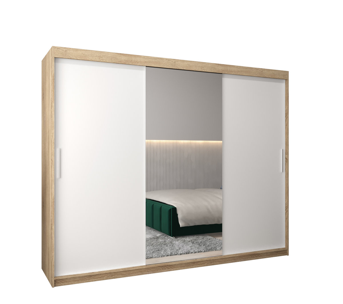 Szafa przesuwna garderoba TOKYO 1 250 gł. 62 Sonoma / Biały