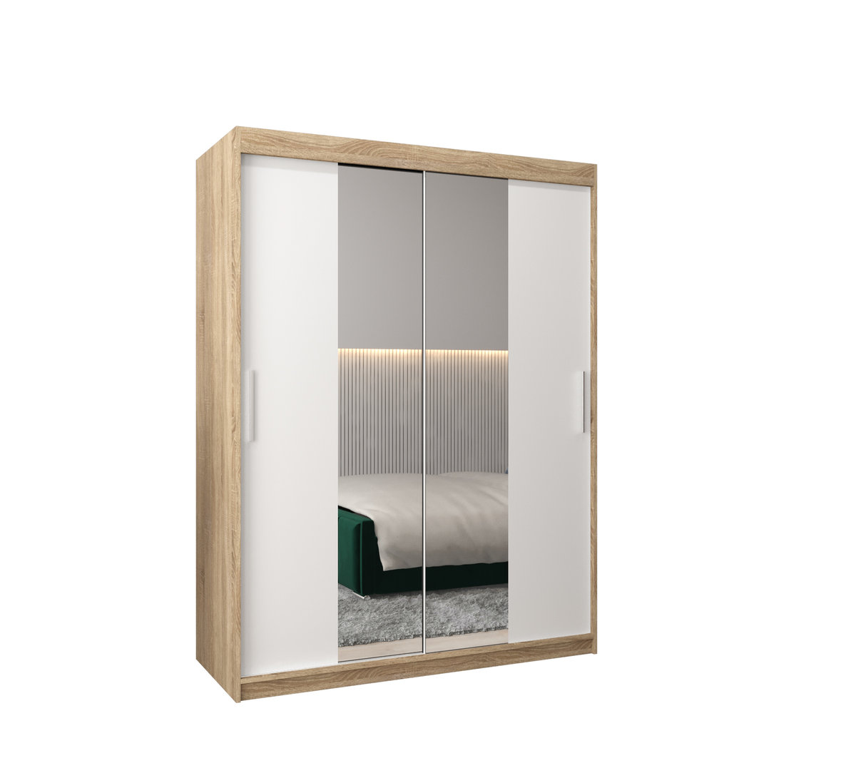 Szafa przesuwna garderoba TOKYO 1 150 gł. 62 Sonoma / Biały