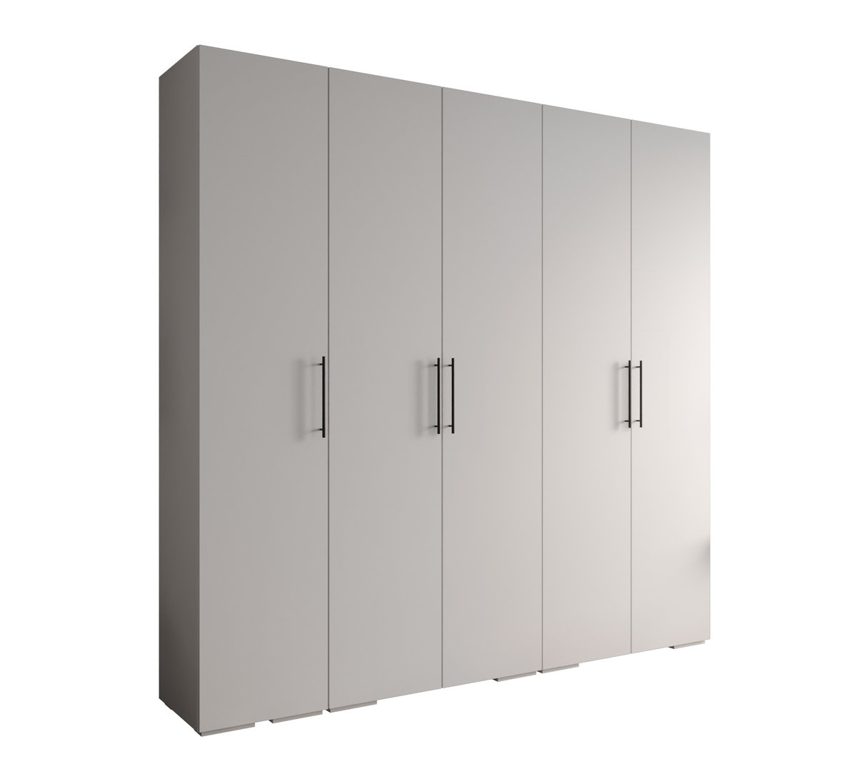 Szafa ubraniowa garderoba z półkami INOVA 3 2,5SZ biały+czarny