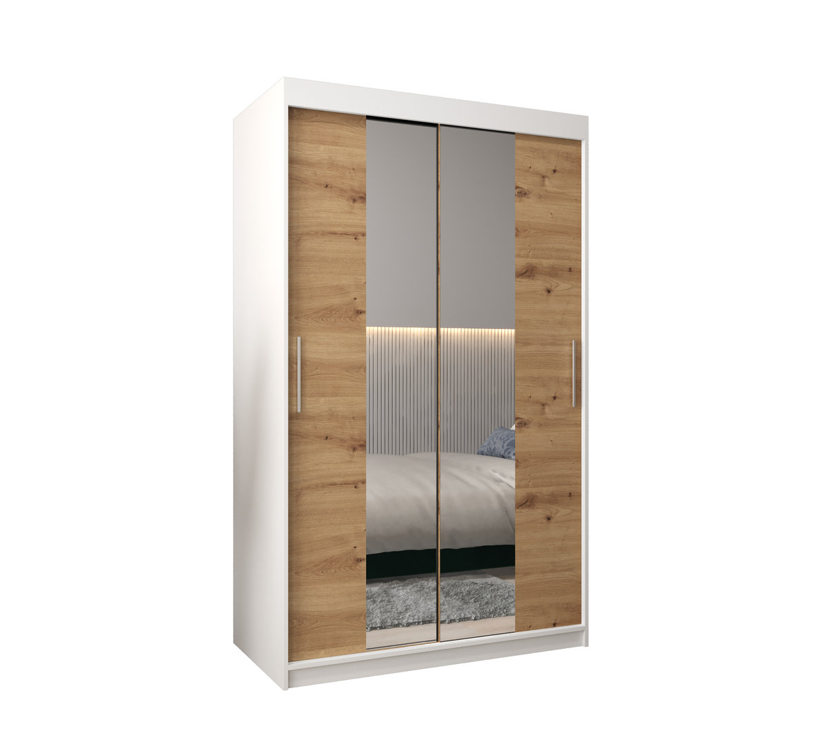 Szafa przesuwna garderoba TOKYO 1 120 gł. 62 Biały / Artisan