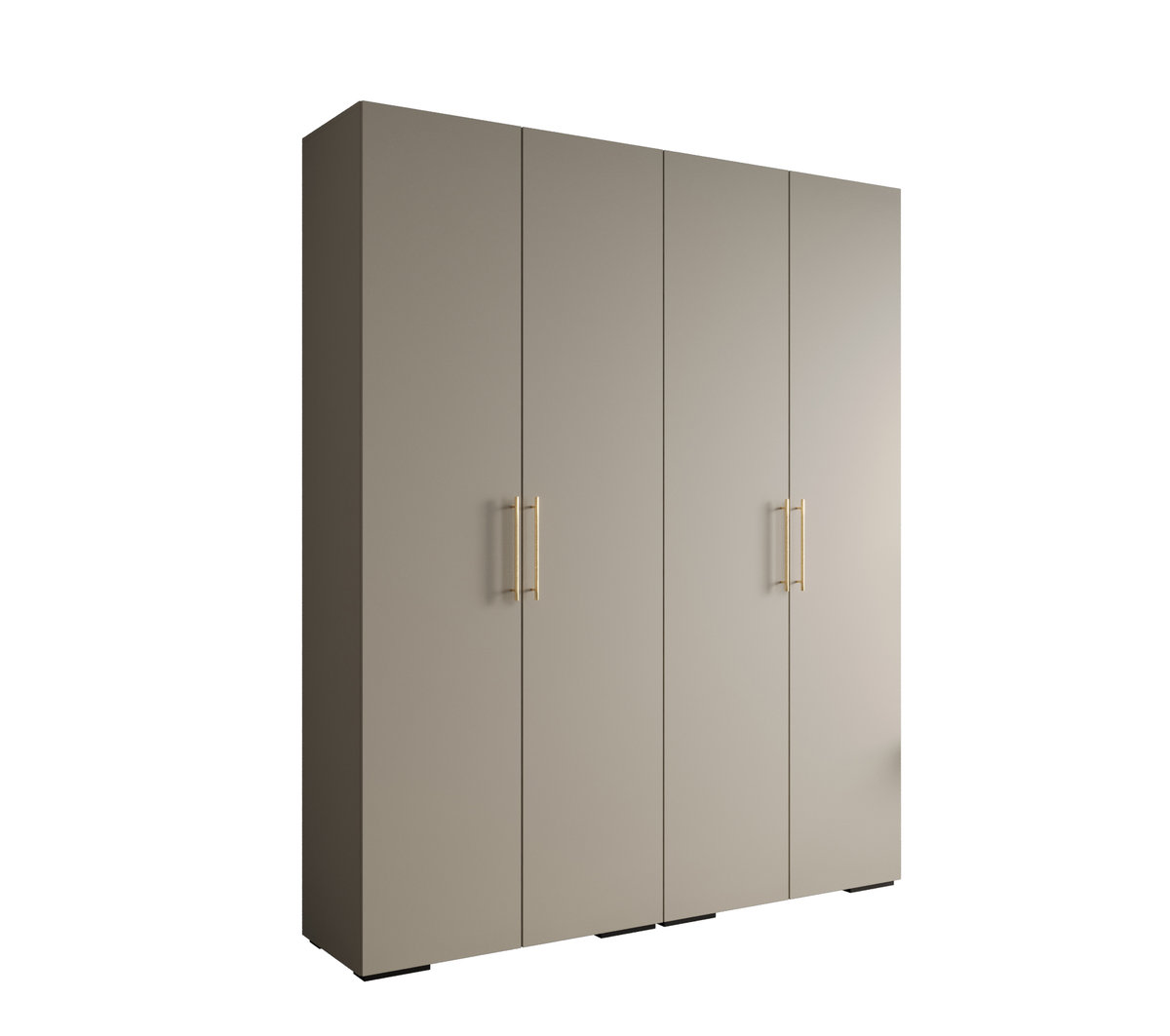 Szafa ubraniowa garderoba z półkami INOVA 3 2SZ kaszmir+złoty