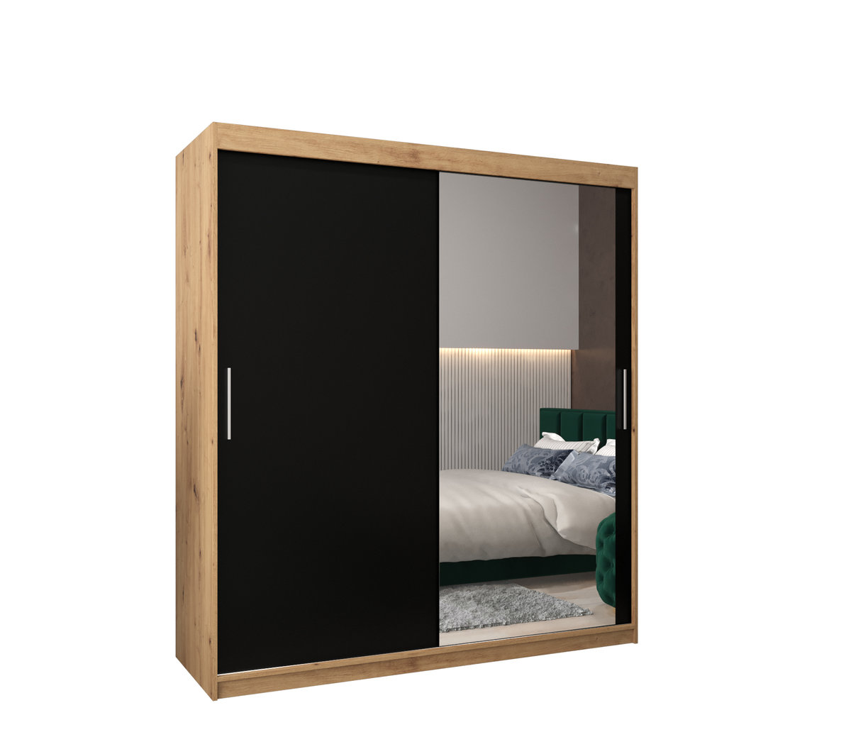 Szafa przesuwna garderoba TOKYO 2 180 gł. 62 Artisan / Czarny