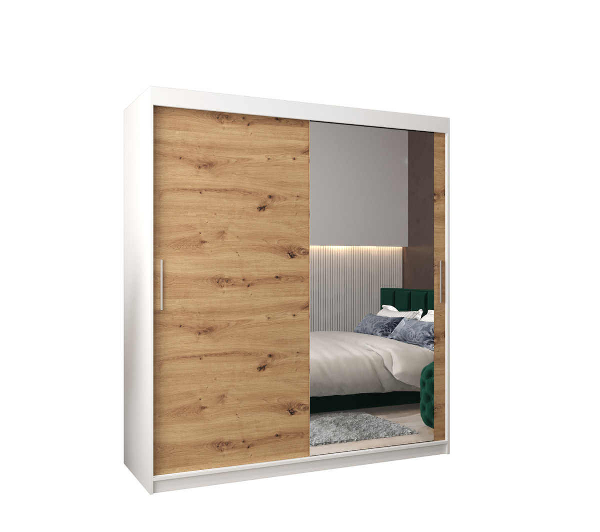 Szafa przesuwna garderoba TOKYO 2 180 gł. 62 Biały / Artisan