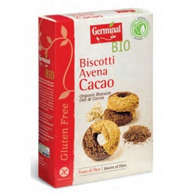 BEZGLUTENOWE ORGANICZNE CIASTECZKA OWSIANO-KAKAOWE BIO GERMINAL 250G