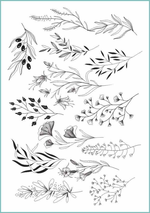 Tatuaże tymczasowe, zmywalne, kwiaty 02, format arkusz A4