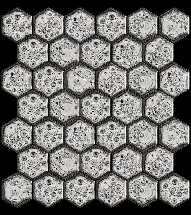 Mozaika Hex quicksilver glossy 27,4x30,0 Manufaktura Parczówek
