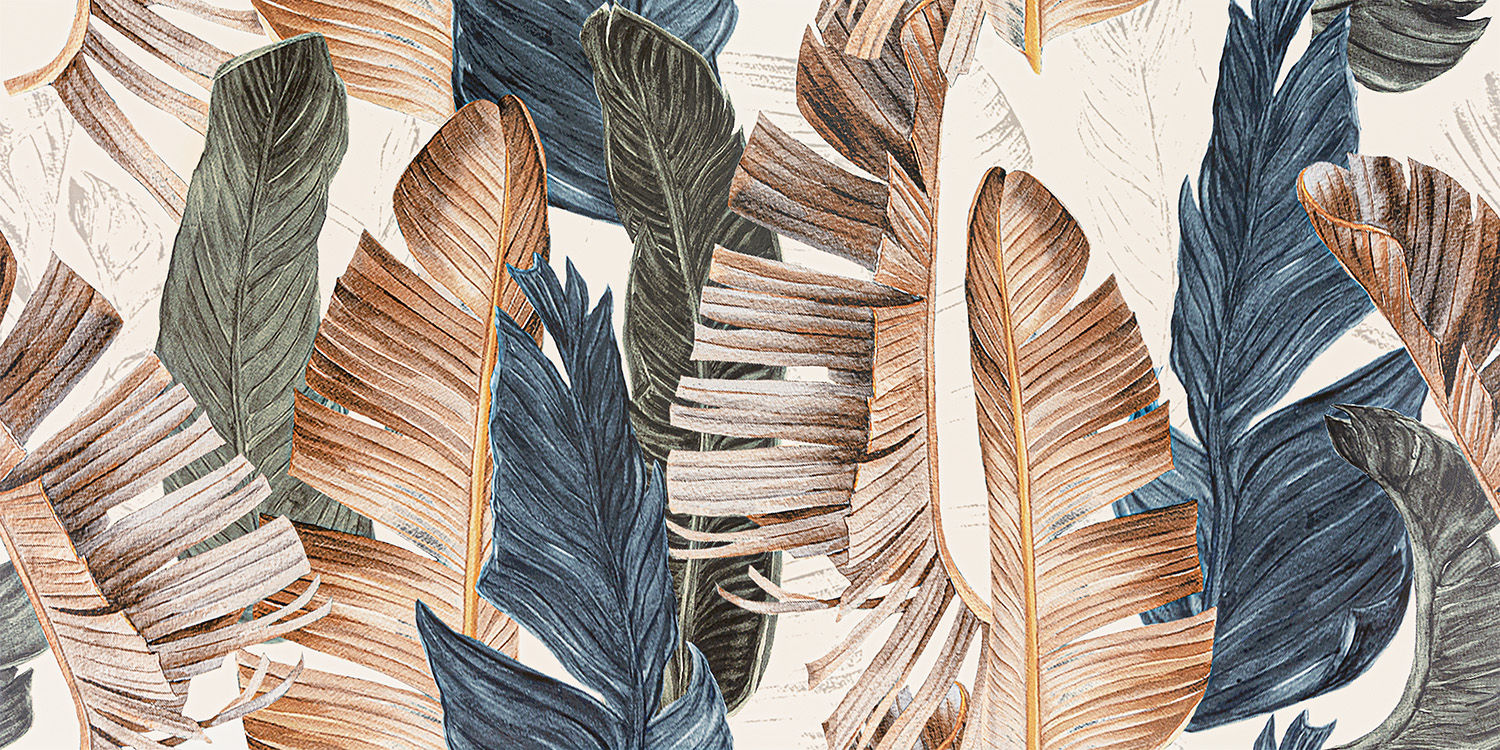 Glazura Misteria Leaves satin rectified 59,8x119,8 Arte