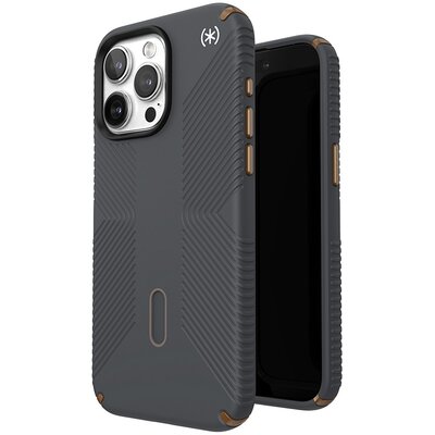 Speck Presidio2 Grip ClickLock & MagSafe do iPhone 15 Pro Max (Charcoal Grey / Cool Bronze)