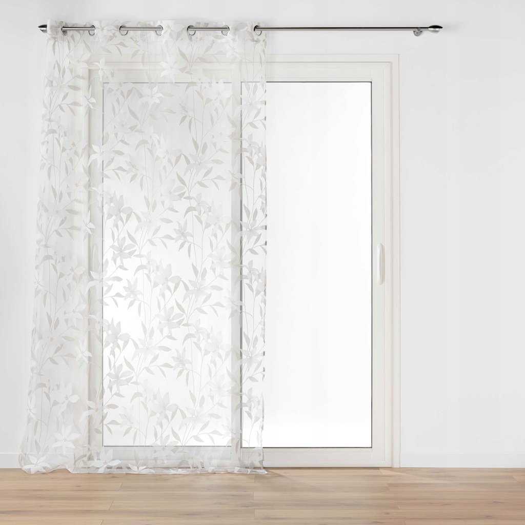 FIRANA GOTOWA NA PRZELOTKACH DO SALONU ZŁOTY WZÓR FIRANKA WOAL 140x240