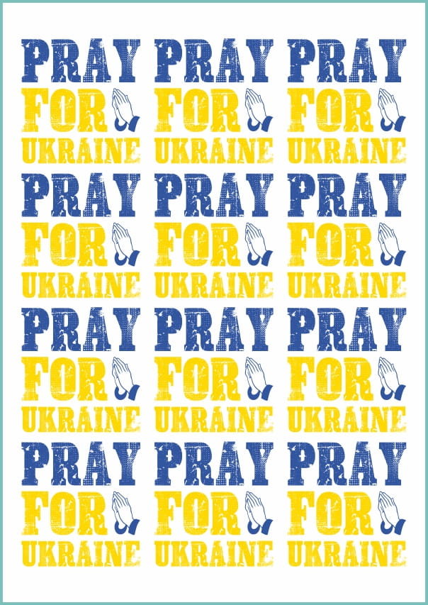Tatuaże tymczasowe, zmywalne, pray for Ukraine, format arkusz A4