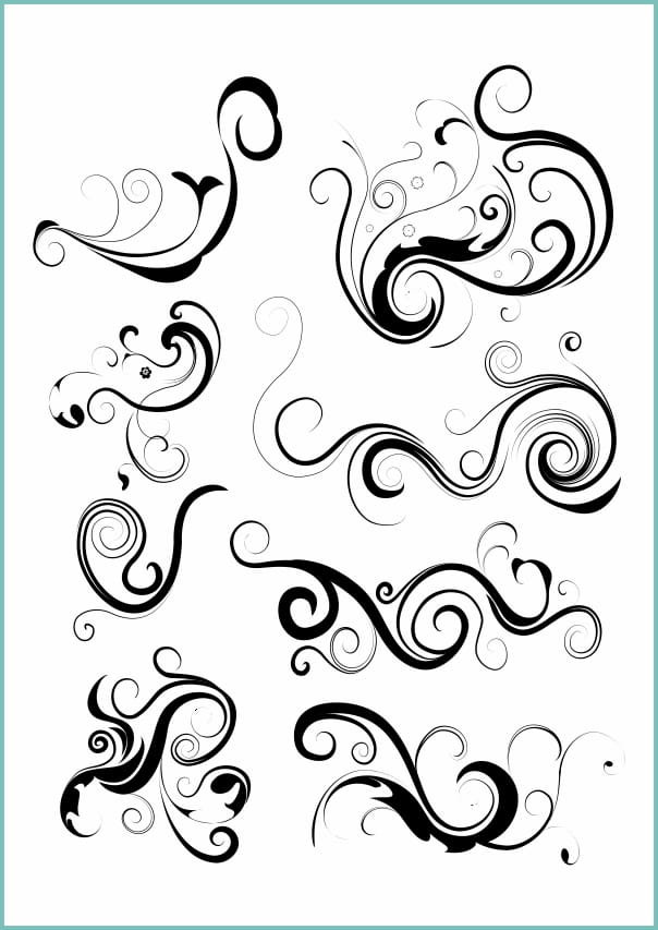 Tatuaże tymczasowe, zmywalne, przepiękny zakręcony wzór, format arkusz A4