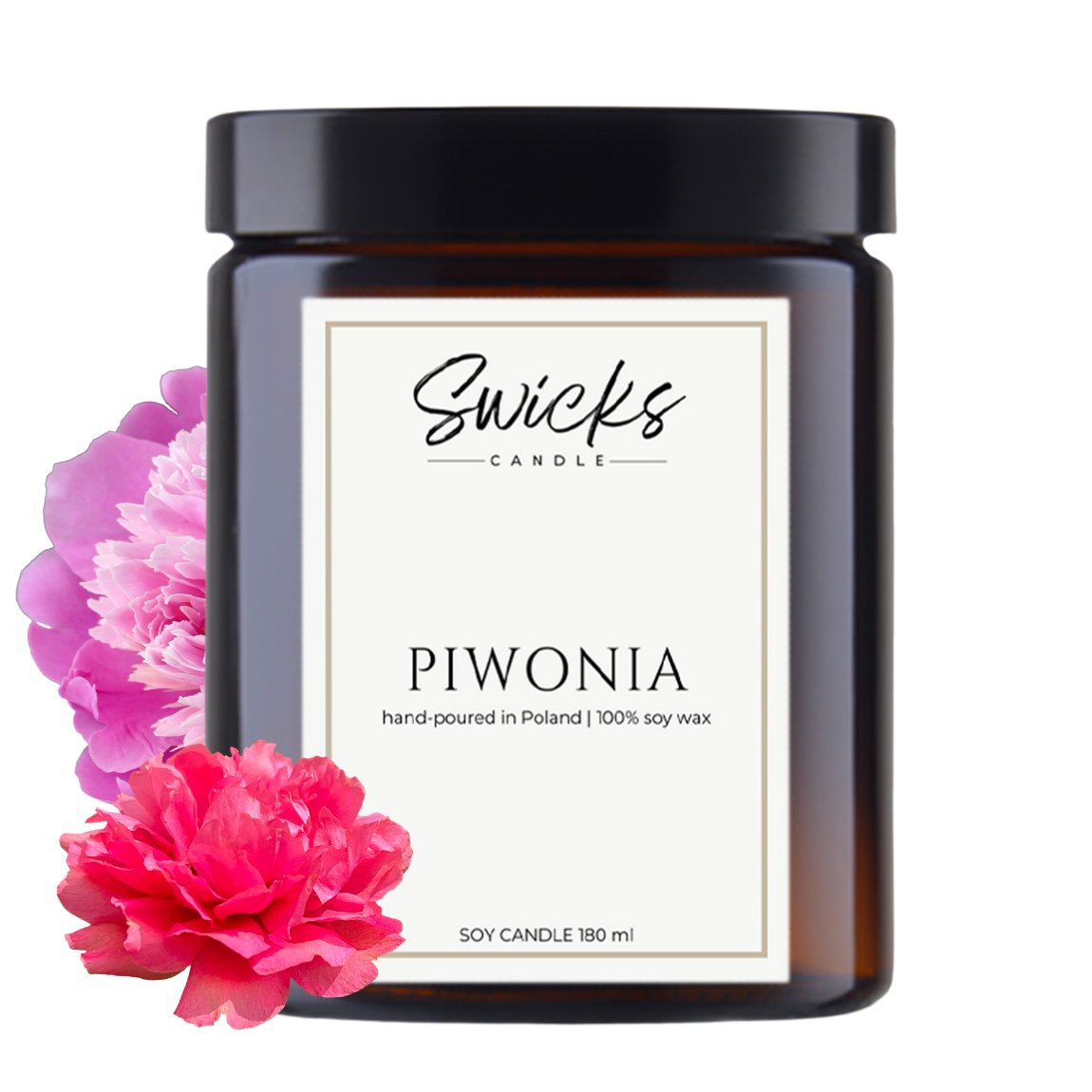 Świeca sojowa PIWONIA 180ml