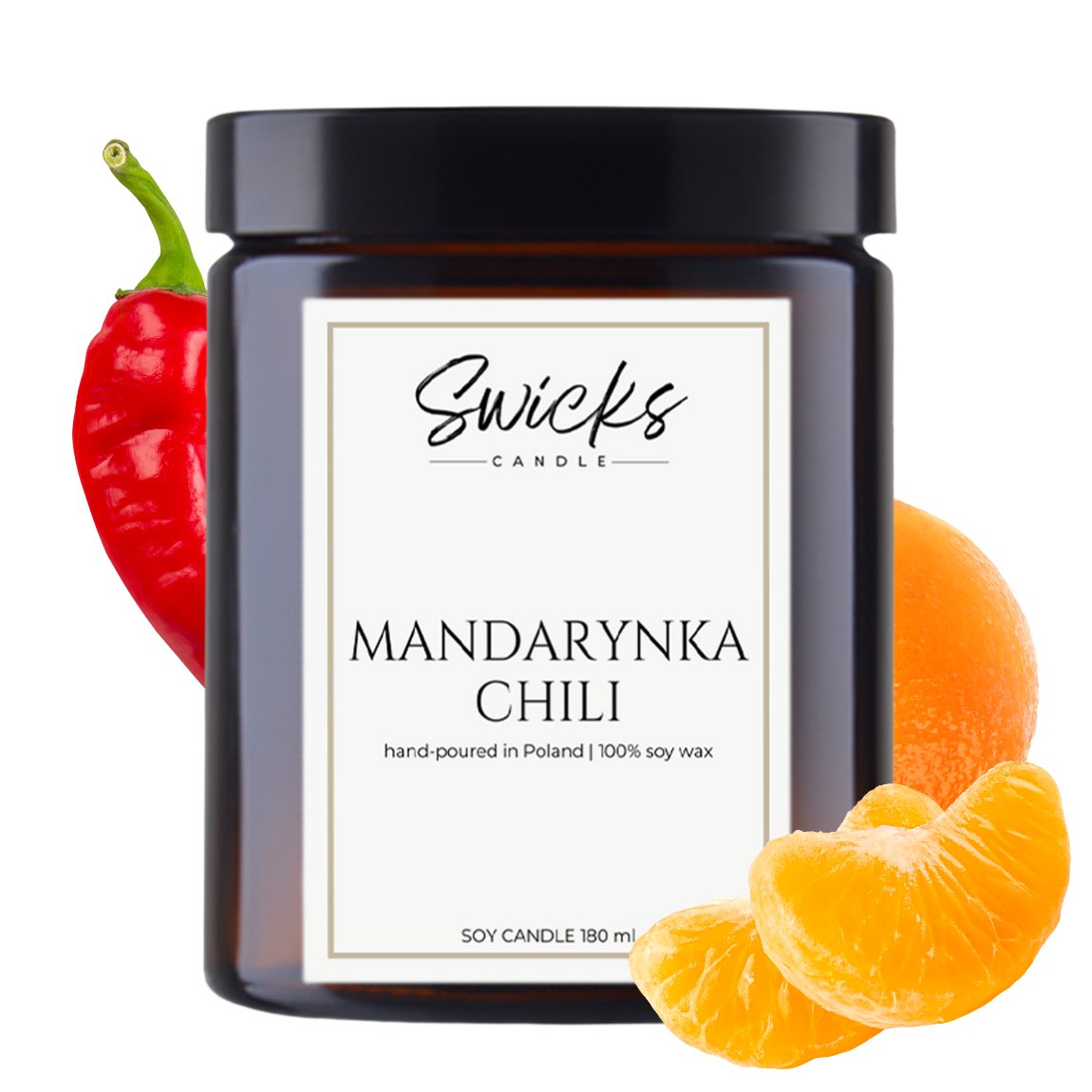 Świeca sojowa MANDARYNKA CHILI 180 ml