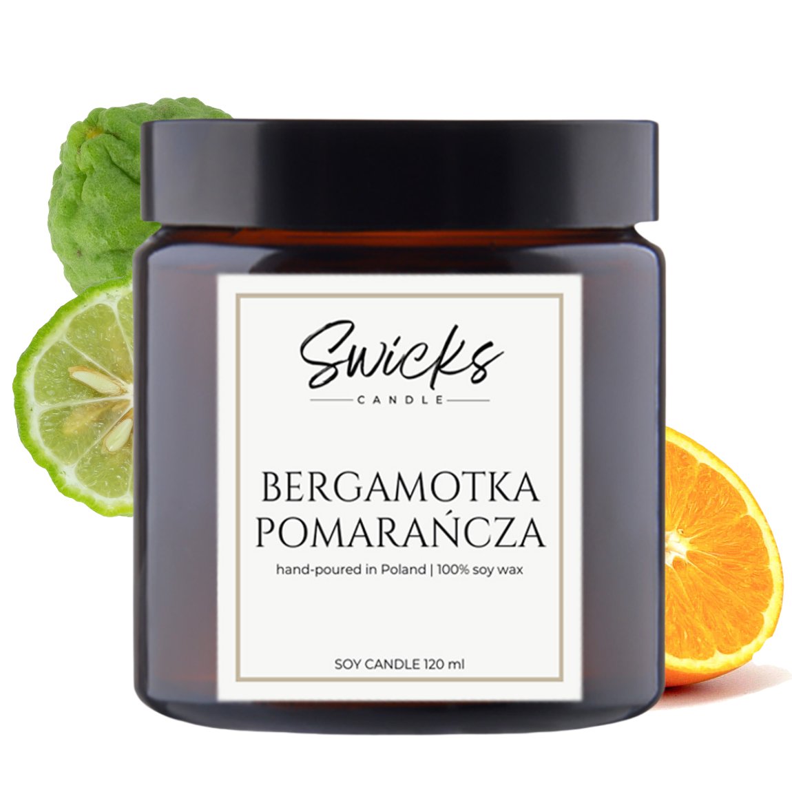 Świeca sojowa BERGAMOTKA POMARAŃCZA 120 ml