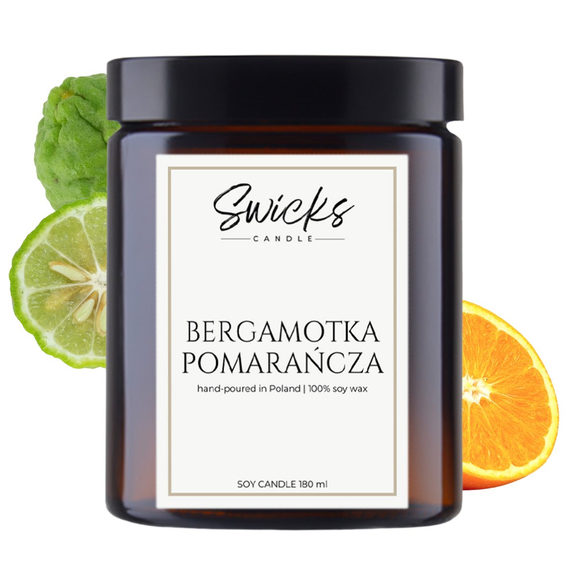 Świeca sojowa BERGAMOTKA POMARAŃCZA 180 ml