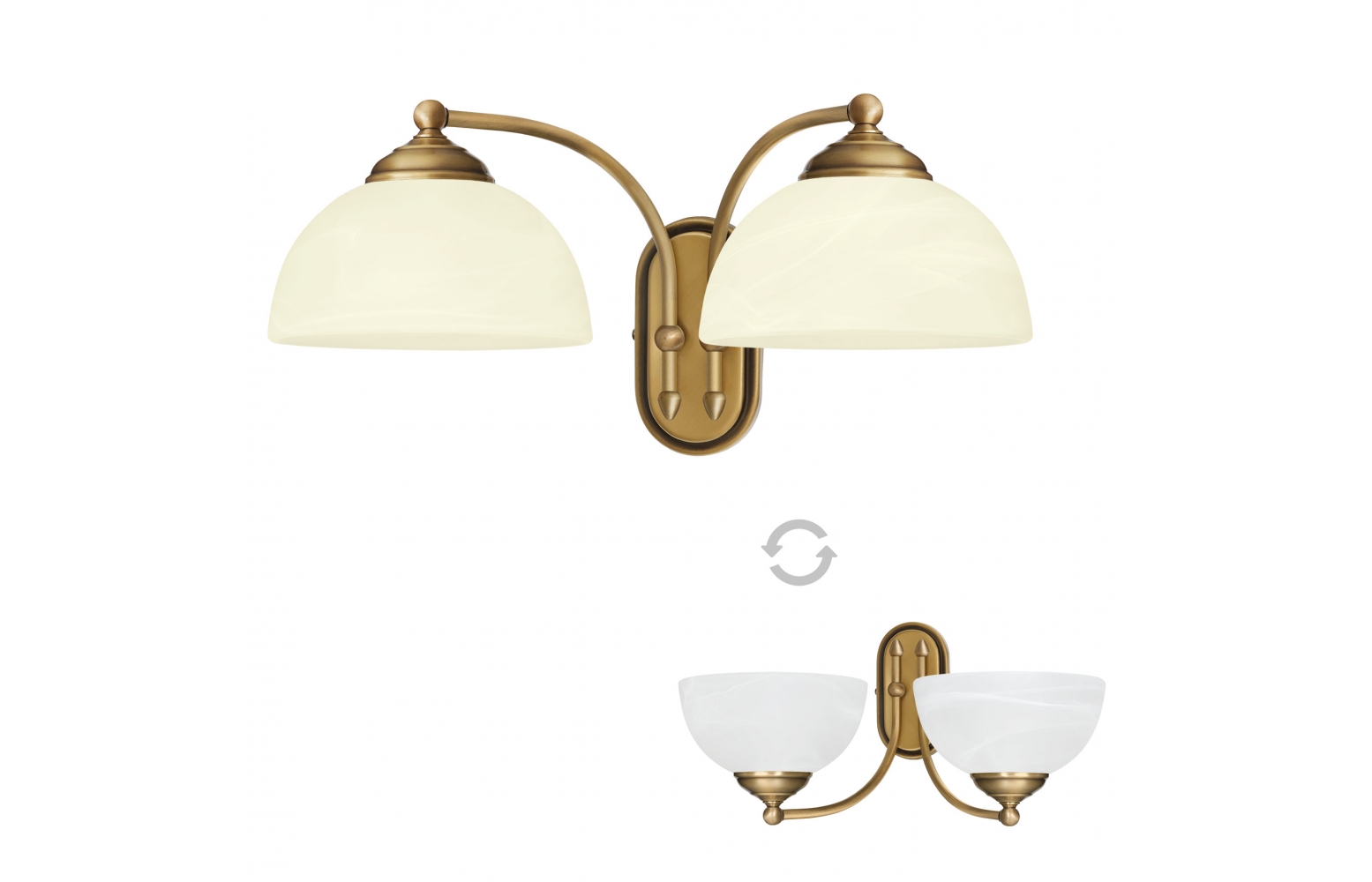 Klasyczny kinkiet z mosiądzu Y-K2