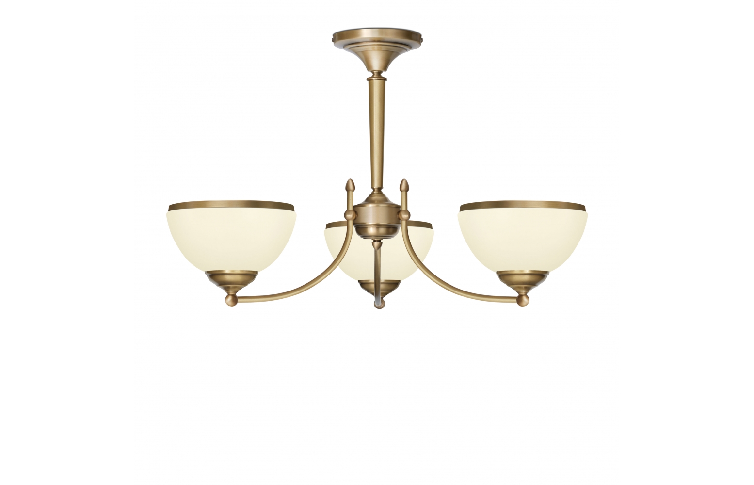 Żyrandol mosiężny z kloszami z ramką YR-S3AKE