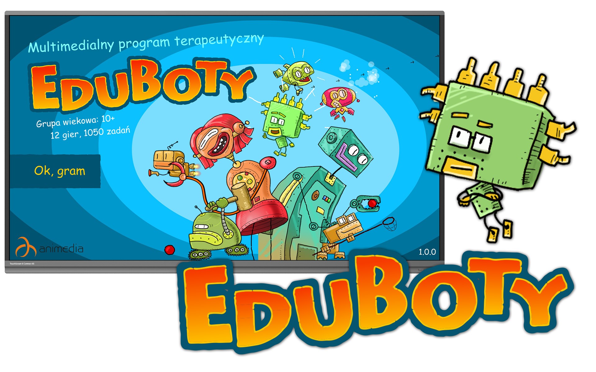 Eduboty - aplikacja terapeutyczna na monitory interaktywne na system Android