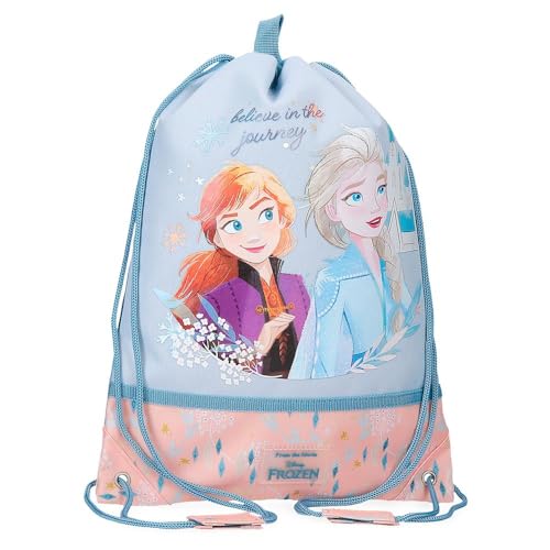 Joumma Disney Frozen Believe in The Journey Plecak Torba Niebieski 30x40 cm Poliester L, Niebieski, worek na plecak